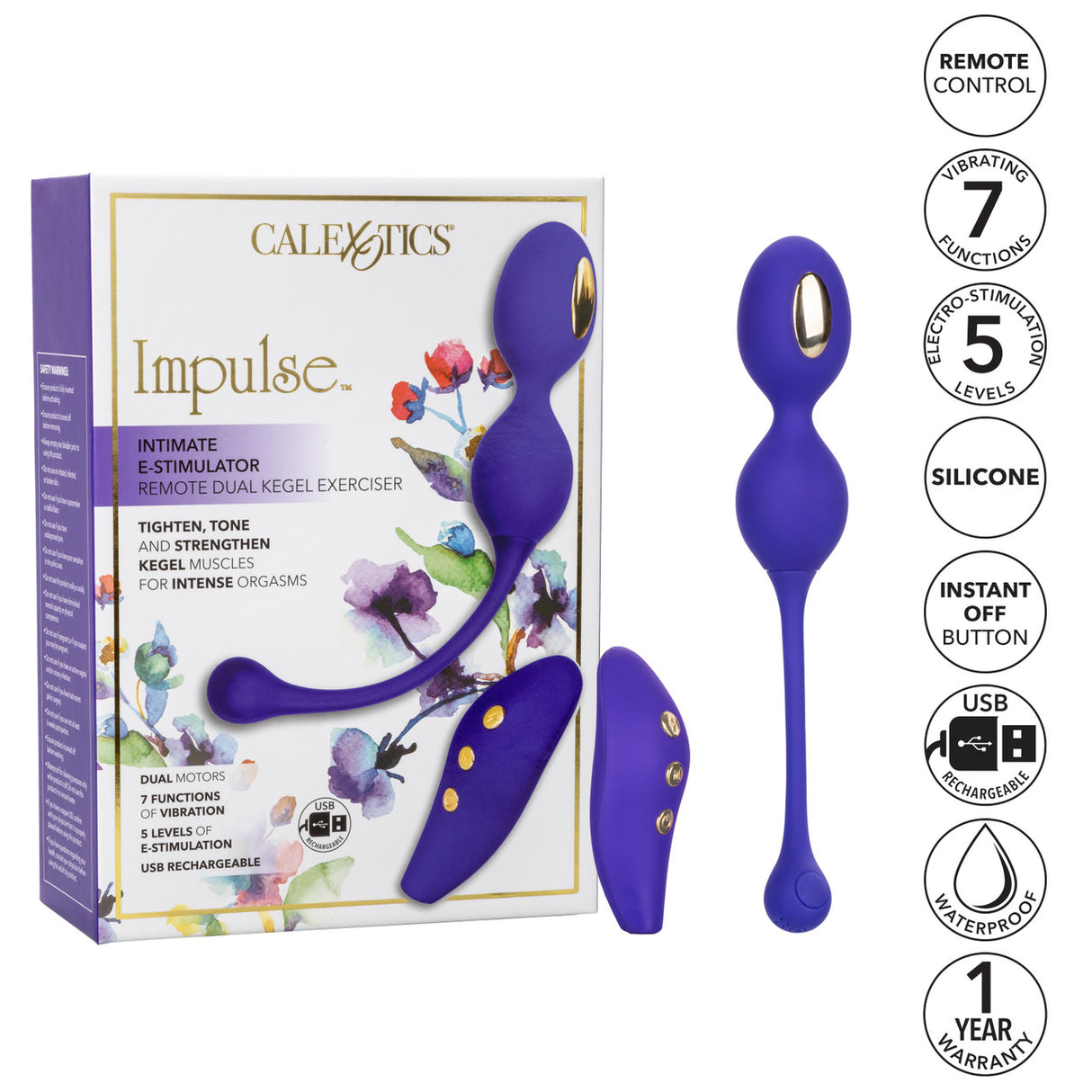 CalExotics - Impulse Remote Dual Kegel eStim Pelvic Floor Exerciser