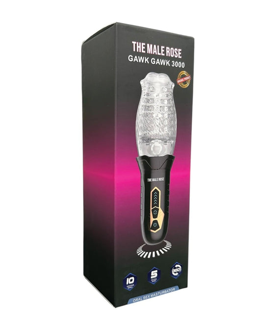 The Male Rose - Gawk Gawk 3000 旋转式口交自慰器(黑色)