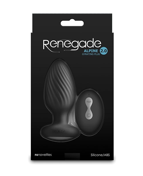 NS Novelties - Renegade Alpine 2.0 Remote-Control Gyrating Anal Plug (Black) NS1189 CherryAffairs
