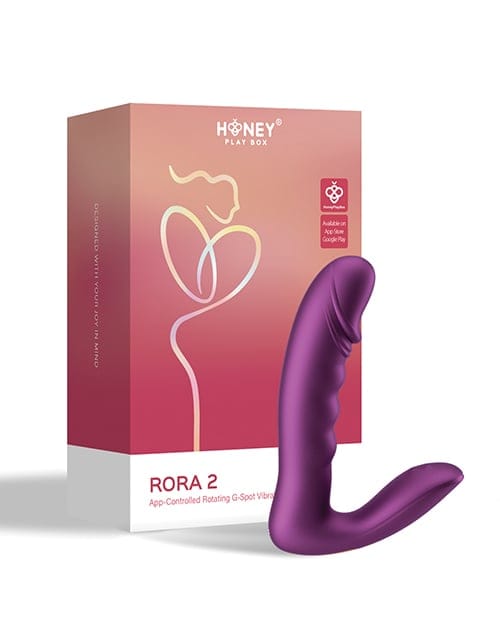 Honey Play Box - RORA 2 App-Controlled Rotating Rabbit Vibrator (Purple) OT1319 CherryAffairs
