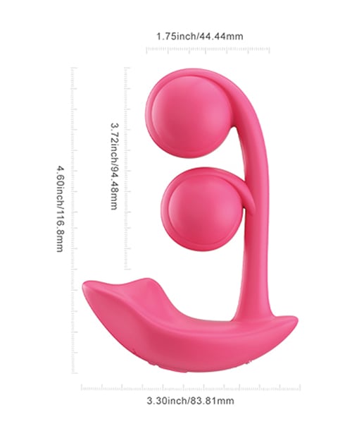 Honey Play Box - Melody Twin Balls Dual-Action Rabbit Vibrator (Pink) OT1314 CherryAffairs