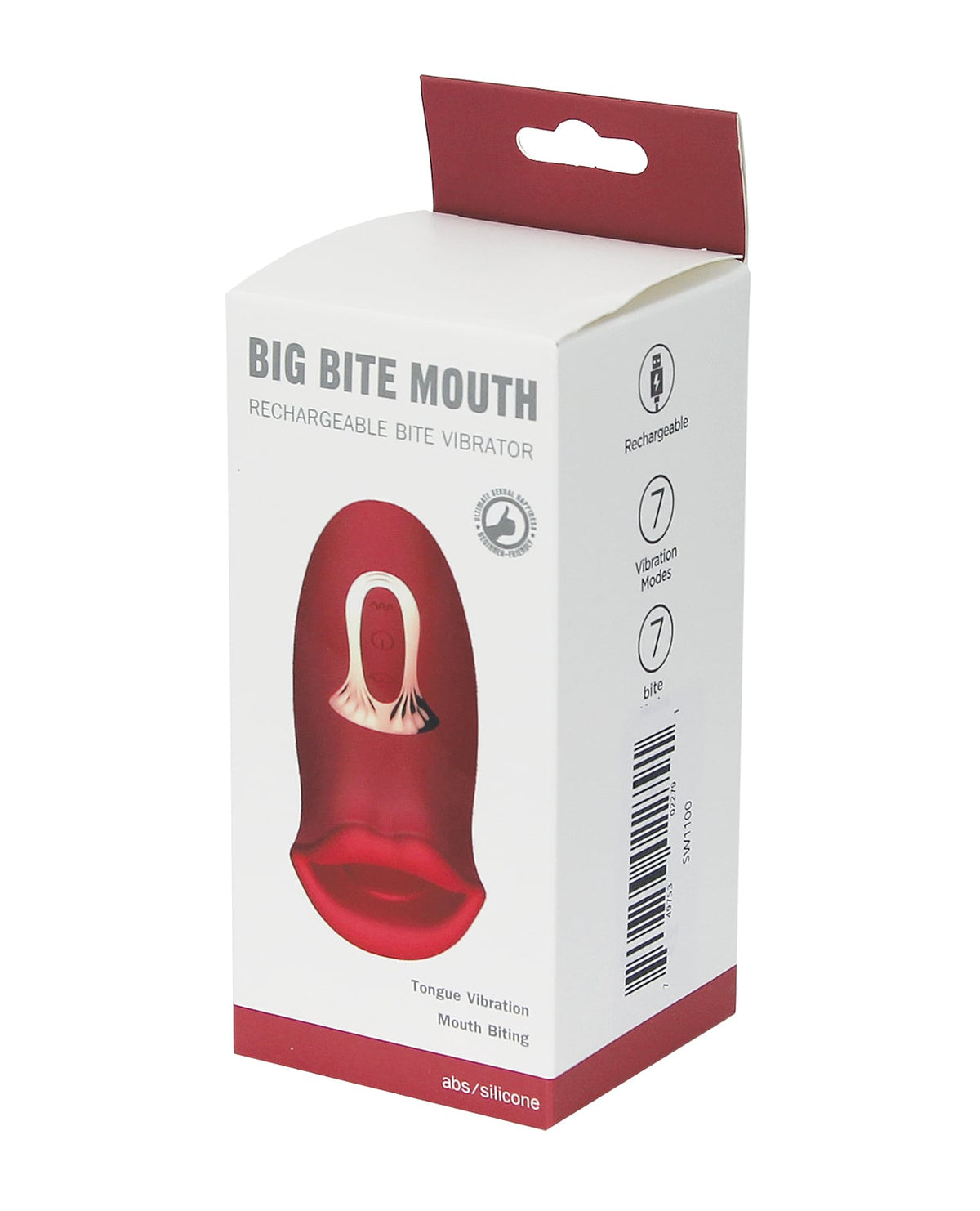 Secwell - Big Bite Vibrating & Biting Oral Masturbator (Red) SEC1001 CherryAffairs