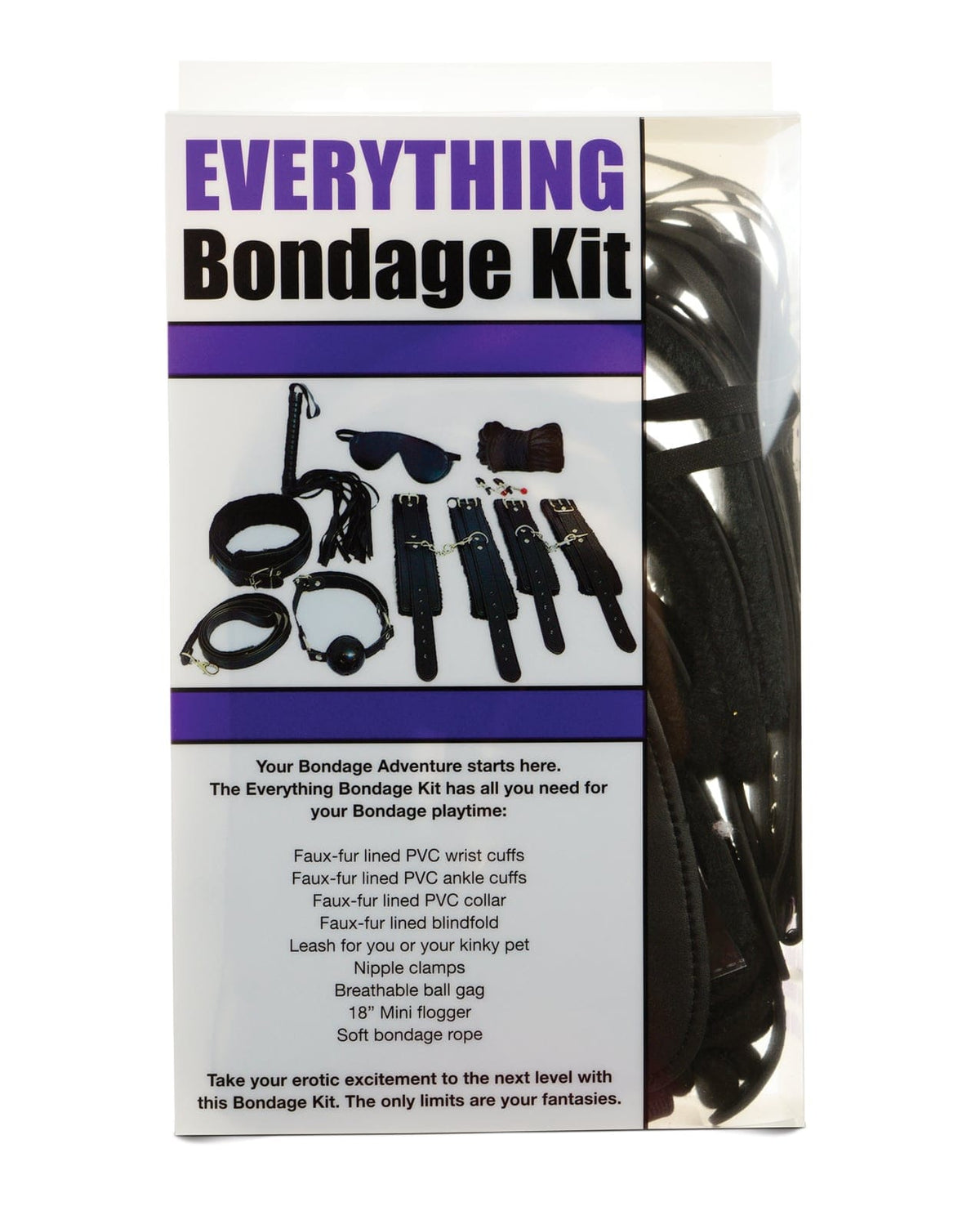 Plesur - Everything Bondage 12-Piece BDSM Kit (Black) OT1318 CherryAffairs