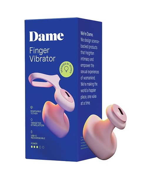 Dame - Fin 2.0 Rechargeable Finger Vibrator (Pink) DP1010 CherryAffairs