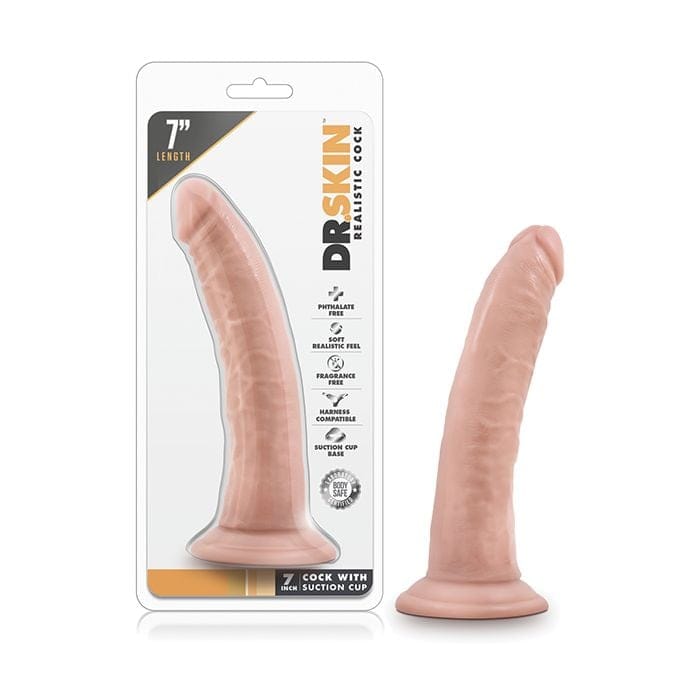 Blush Novelties - Dr. Skin 17.8 cm Realistic Suction Dildo (Beige) BN1191 CherryAffairs