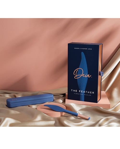 Deia - The Feather Rechargeable Clitoral Vibrator (Blue) DEI1001 CherryAffairs