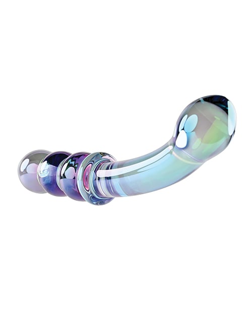 Gender X - Lustrous Galaxy Dual-Ended Glass Dildo & Wand Massager (Green) GX1010 CherryAffairs