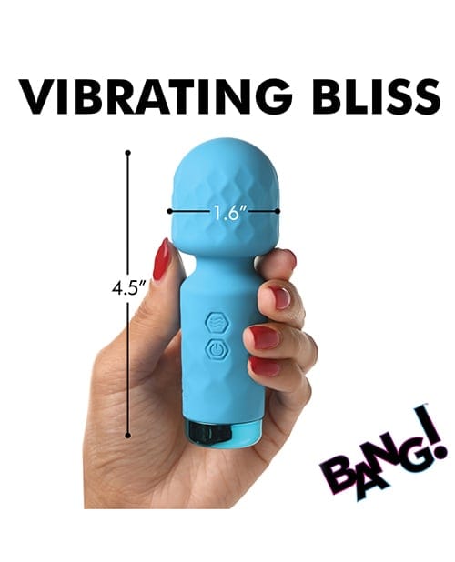 XR Brands - Bang! Mini Rechargeable Wand Massager (Blue) XR1103 CherryAffairs