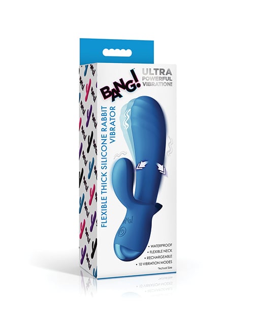 XR Brands - Bang! BG Thick 粗款硅胶兔女郎跳蛋(蓝色)