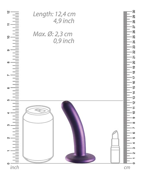 Shots - Ouch 12.7 cm Smooth G-Spot Dildo (Metallic Purple) ST1094 CherryAffairs