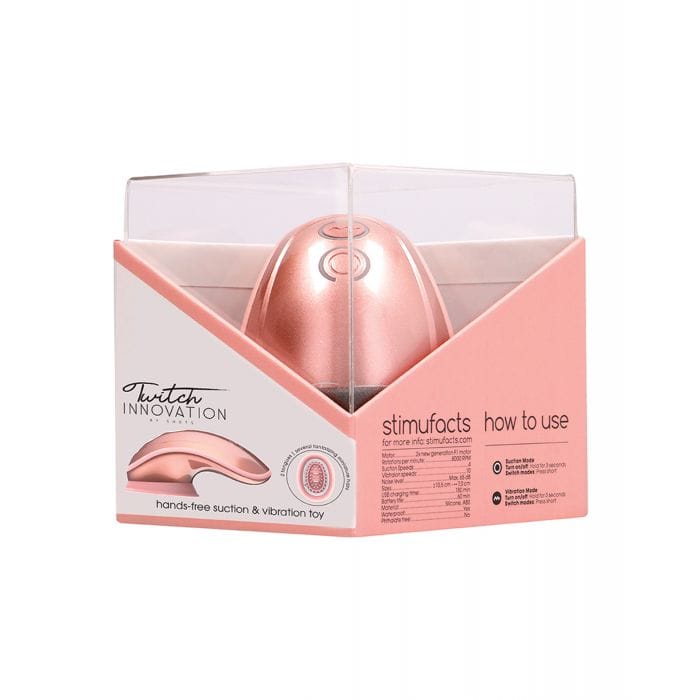 Shots - Twitch Innovation Hands-Free Clitoral Vibrator (Rose Gold) ST1096 CherryAffairs