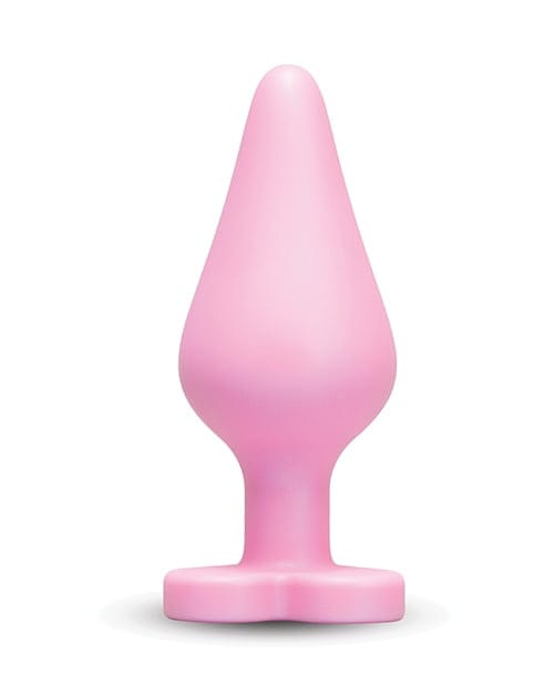 B-Vibe - B-Mine Butties Heart-Base Silicone Anal Plug (Pink) BV1027 CherryAffairs