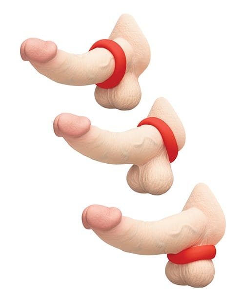 B-Vibe - Flex Ring Grip Silicone Cock Ring (Red) BV1032 CherryAffairs