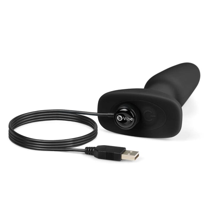 B-Vibe - Rimming 2 Remote Control Vibrating Anal Plug (Black) - CherryAffairs.sg