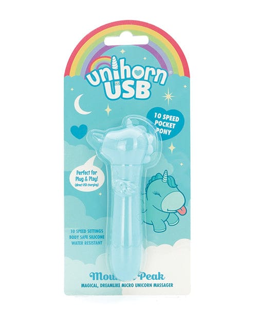 Creative Conceptions - Unihorn Mount n Peak Dual Motor Tongue Vibrator (Blue) – product view 3