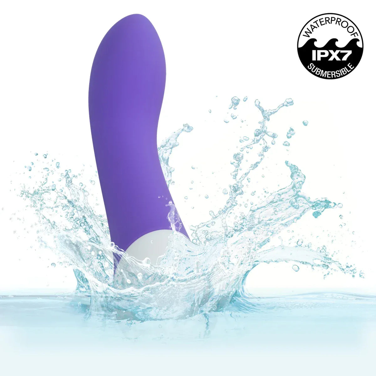CalExotics - Basic Essentials Rechargeable Curved G Spot Vibrator (Purple) CE2183 CherryAffairs