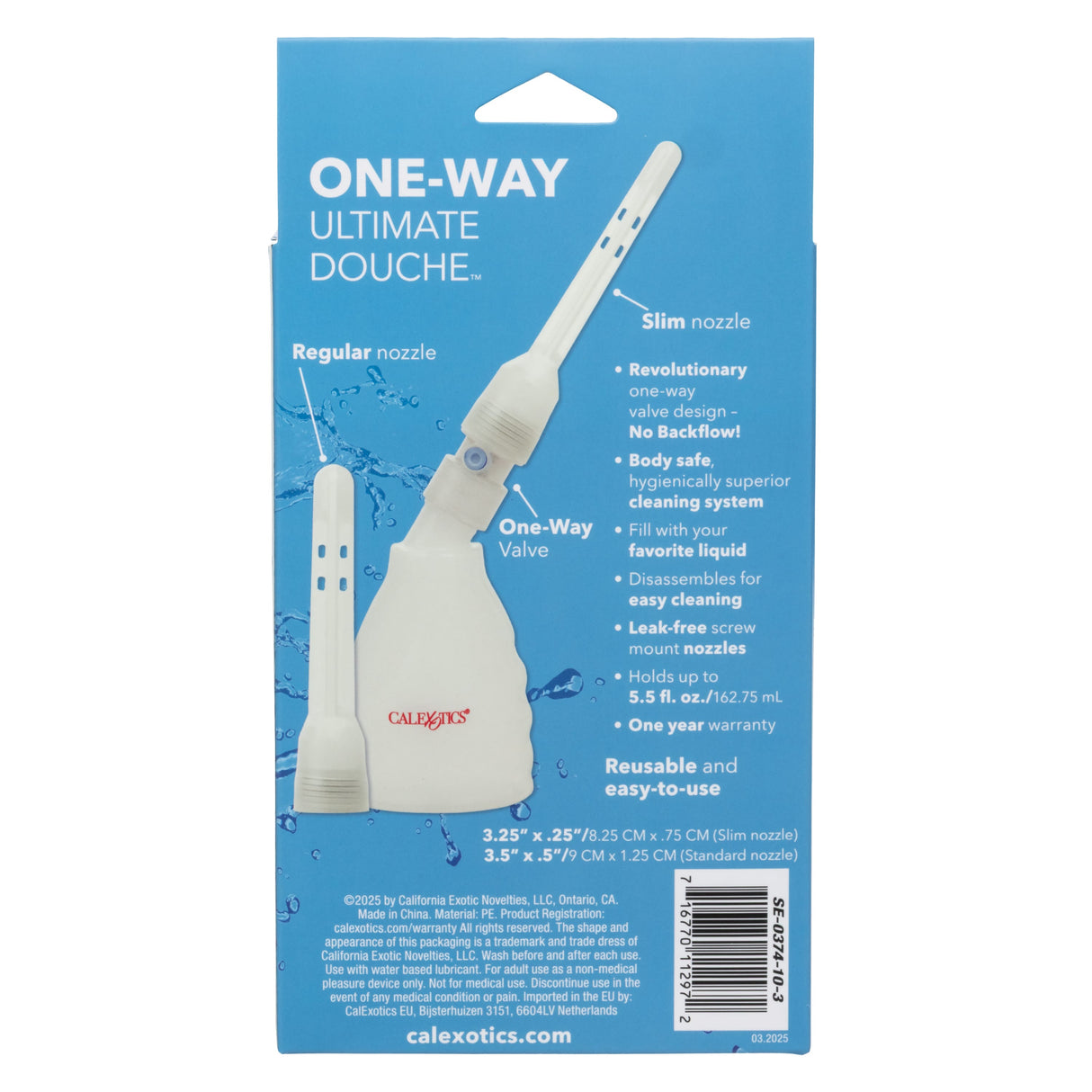 California Exotics - One Way Ultimate Anal Douche (White) CE2129 CherryAffairs