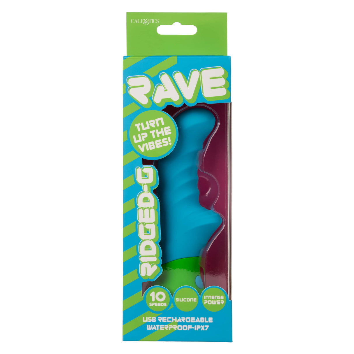 California Exotics - Rave Ridged G Spot Vibrator (Blue) CE2113 CherryAffairs