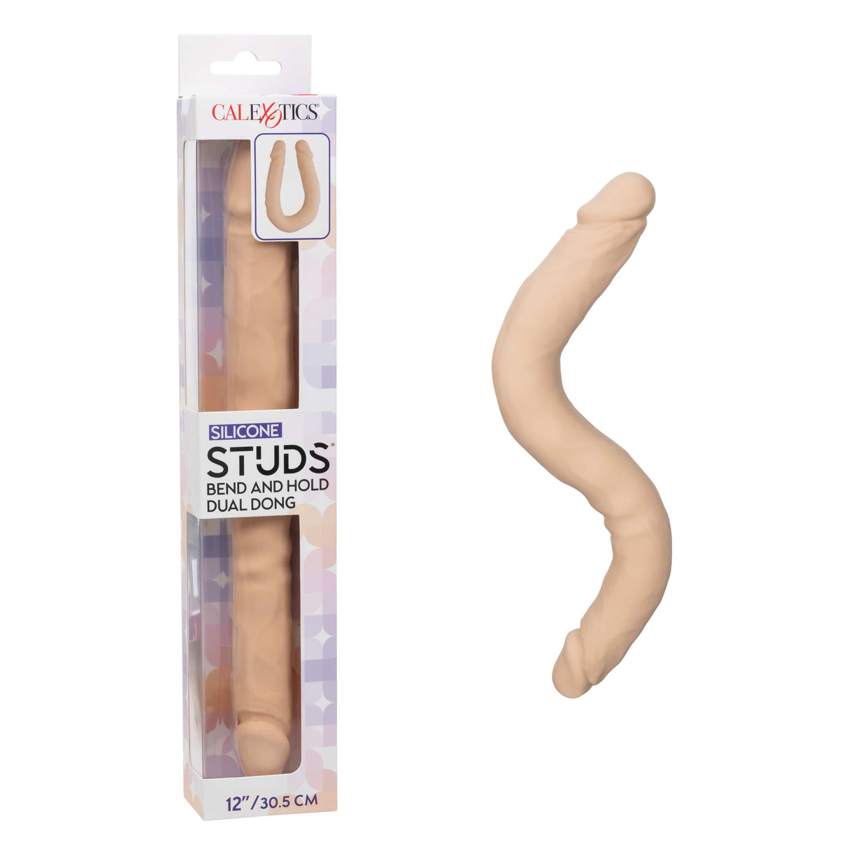 California Exotics - Silicone Studs Bend and Hold Dual Dong Dildo 12" CherryAffairs