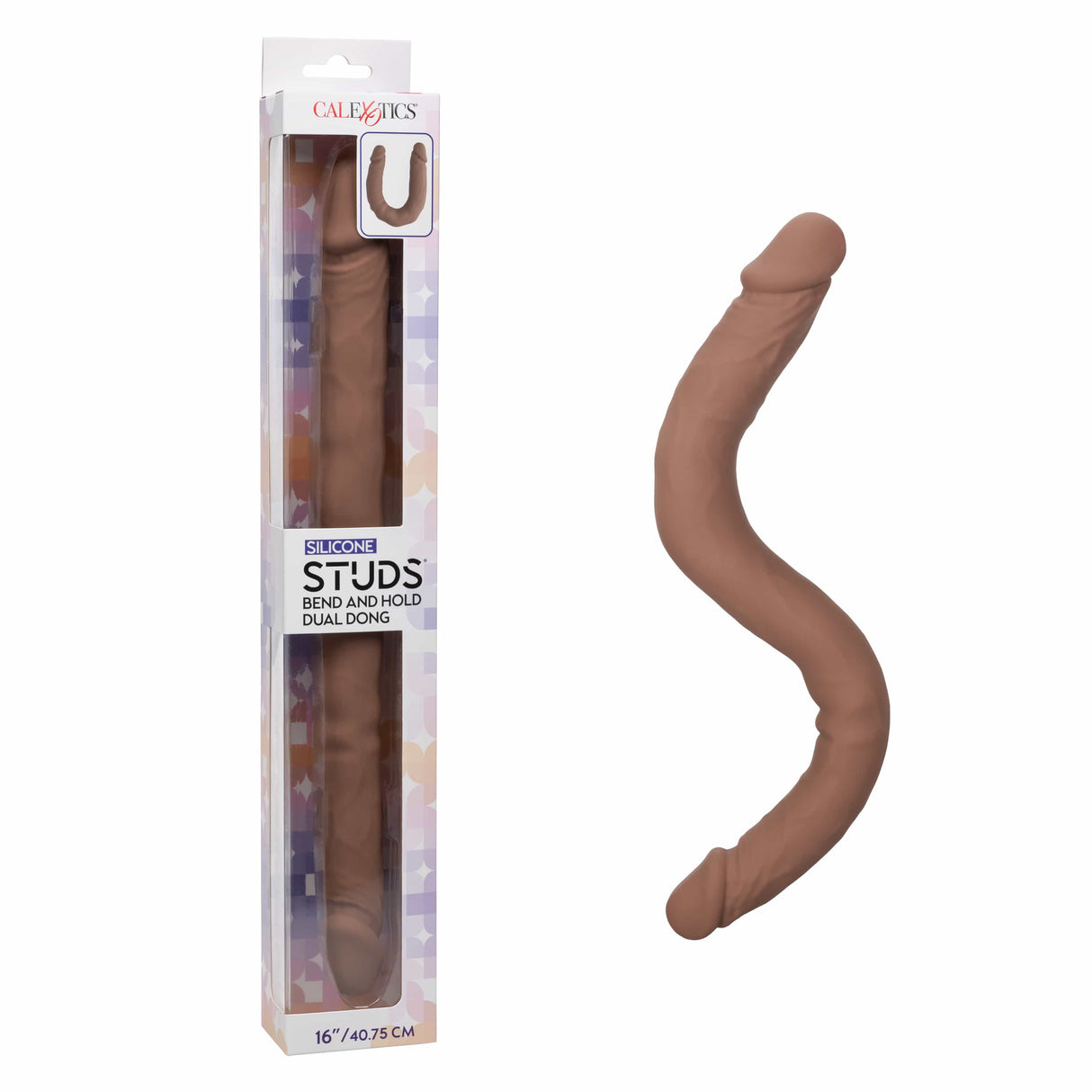 California Exotics - Silicone Studs Bend and Hold Dual Dong Dildo 16" CherryAffairs