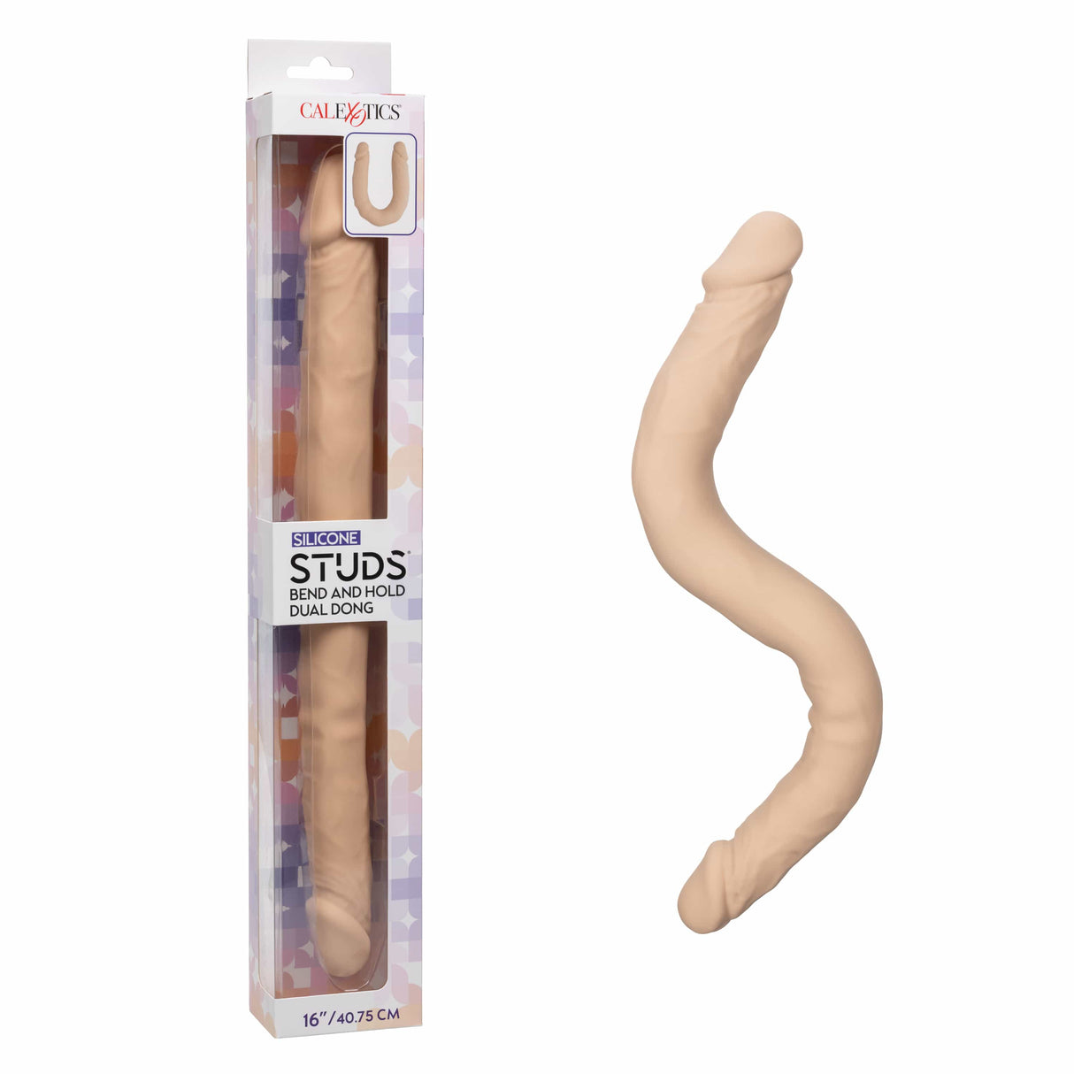 California Exotics - Silicone Studs Bend and Hold Dual Dong Dildo 16" CherryAffairs