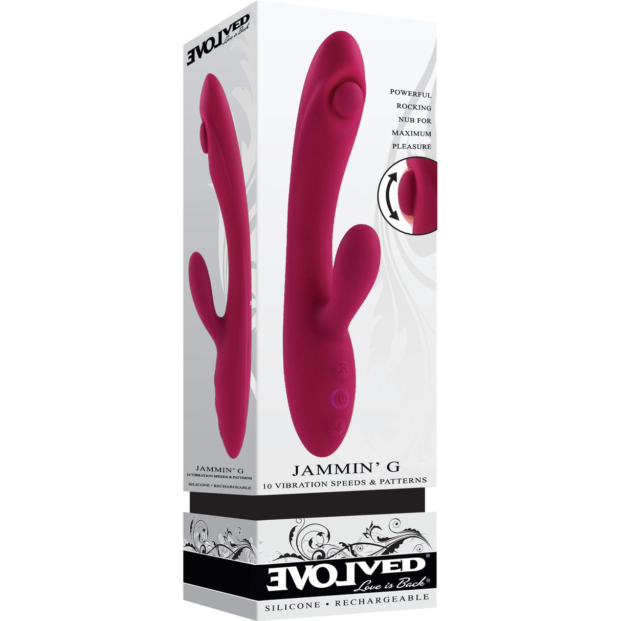 Evolved - Jammin' G Rabbit Vibrator (Red) EV1126 CherryAffairs