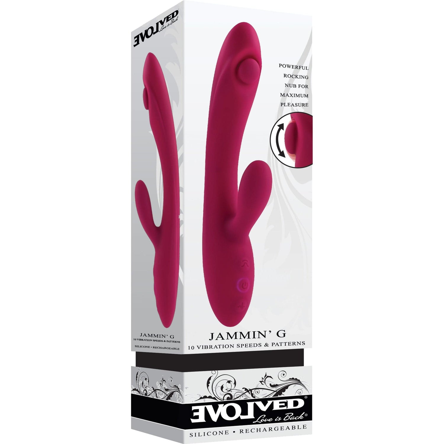 Evolved - Jammin' G Rabbit Vibrator (Red) EV1126 CherryAffairs