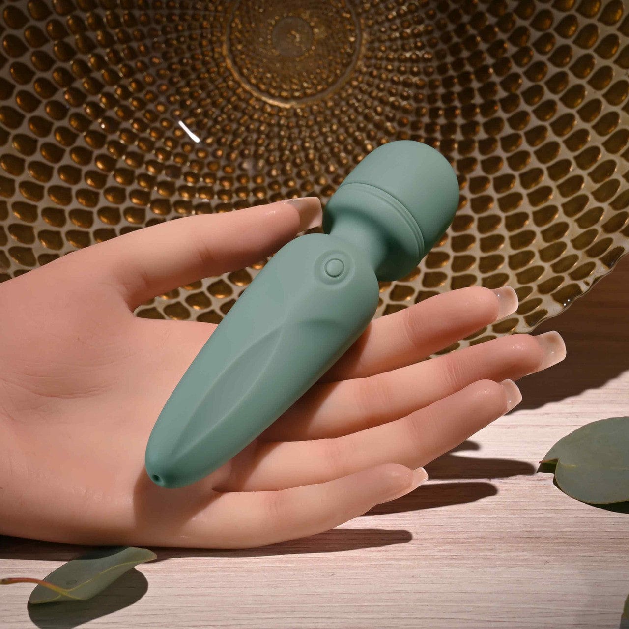 Evolved - Rumble Vibrating Mini Wand Massager (Green) EV1190 CherryAffairs