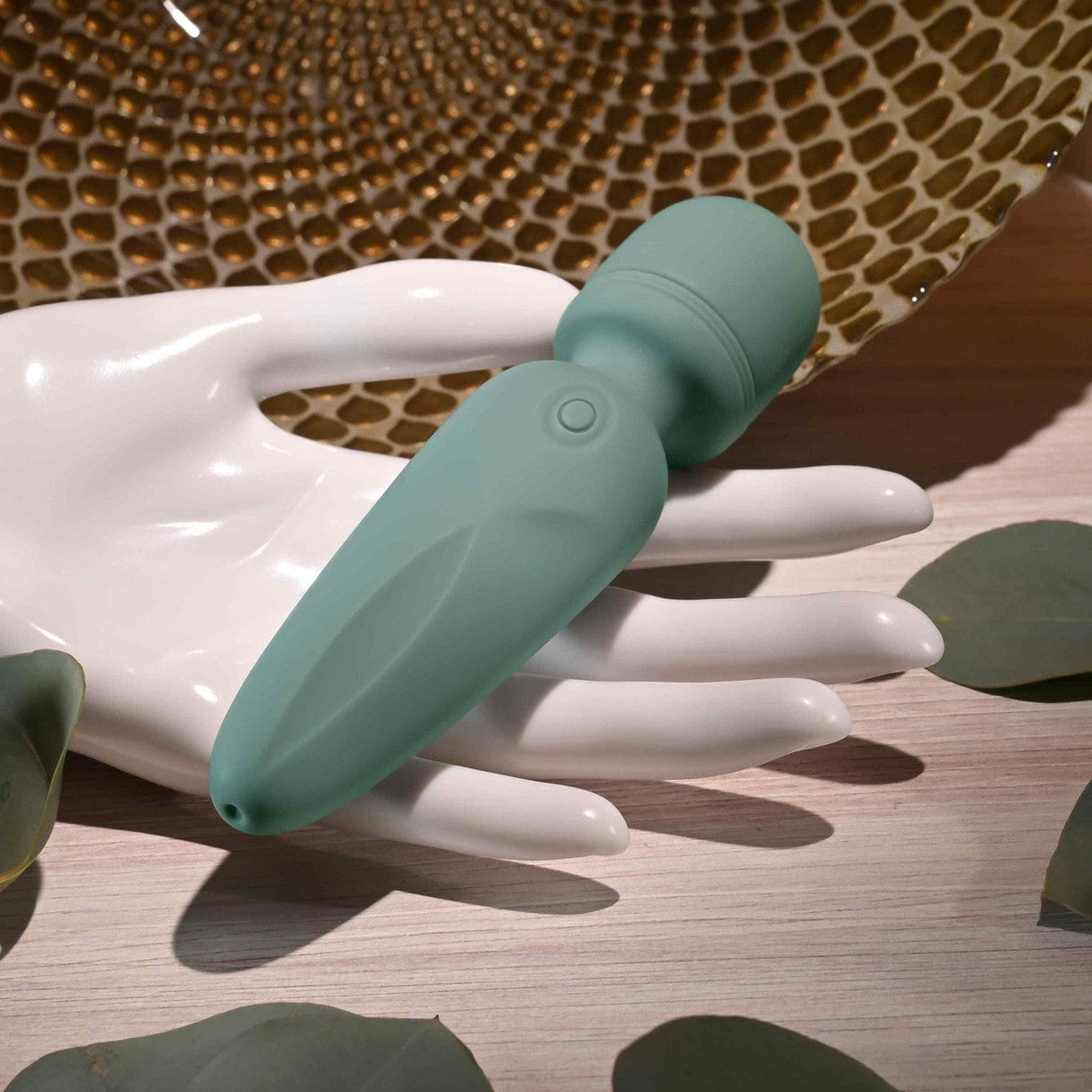 Evolved - Rumble Vibrating Mini Wand Massager (Green) EV1190 CherryAffairs