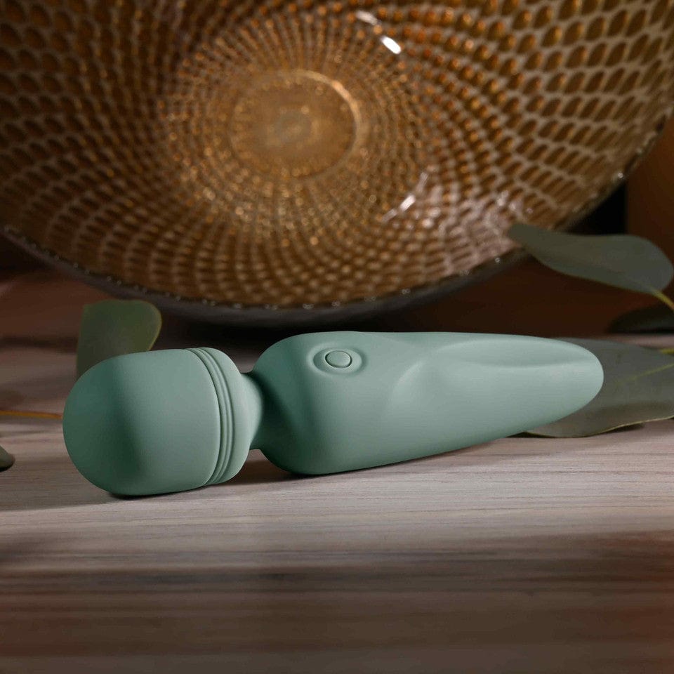 Evolved - Rumble Vibrating Mini Wand Massager (Green) EV1190 CherryAffairs