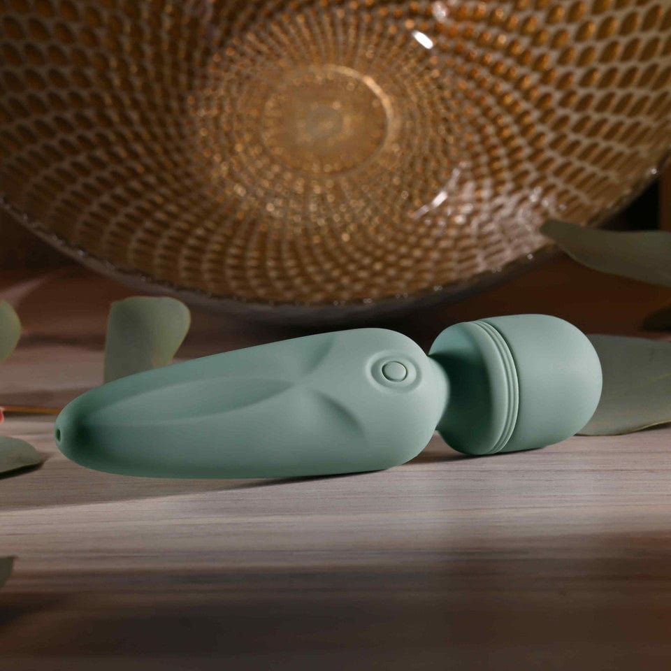 Evolved - Rumble Vibrating Mini Wand Massager (Green) EV1190 CherryAffairs