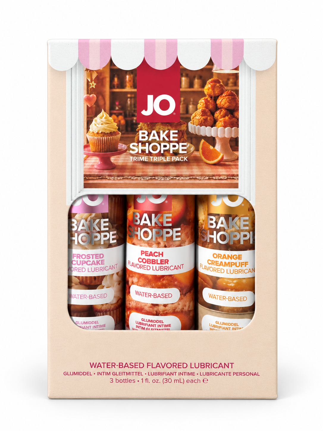 System JO - Tri-Me Bake Shoppe 风味水基润滑剂三件套 3 × 30 ml