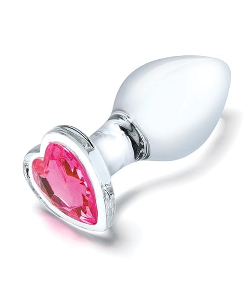 Glas - Heart Jewel Three Piece Glass Anal Plug Training Set (Clear) GL1049 CherryAffairs