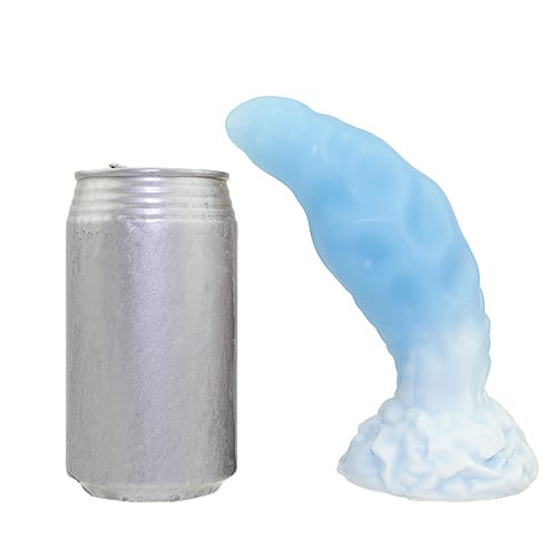 Tomax - Ice Dragon 冰蓝色柔软奇幻硅胶吸盘假阴茎(蓝色)