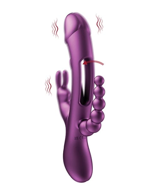 Honey Play Box - Trilux 4-in-1 Rabbit Vibrator with Anal Beads (Purple) OT1323 CherryAffairs