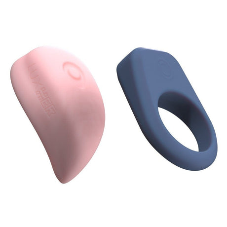 Kiiroo - Luxus App-Controlled Clit Massager Cock Ring Couple's Massager Set (Pink/Blue) KR1059 CherryAffairs