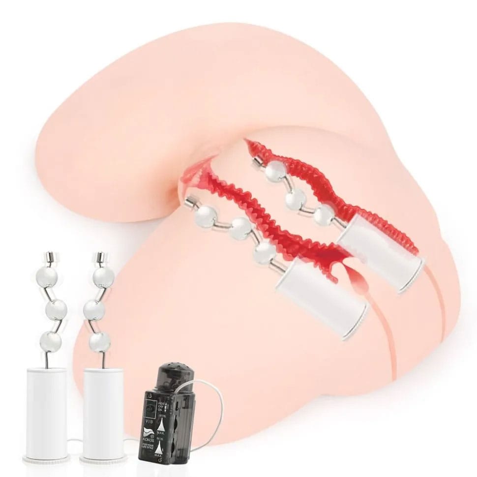 Kokos - 002 Hanna Onahole Real Hips Double Layer Auto Vibrating Masturbator (Beige) KK1071 CherryAffairs