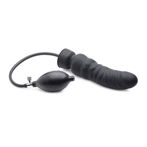Master Series - Dick Spand Inflatable Silicone Dildo Butt Plug (Black) XR1097 CherryAffairs