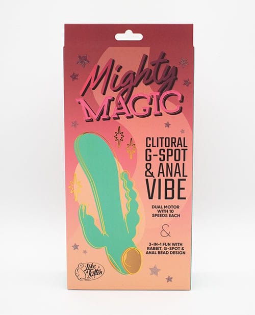 Natalie's Toy Box - Mighty Magic 3-in-1 Rabbit & Anal Beads Vibrator (Blue) NTB1001 CherryAffairs