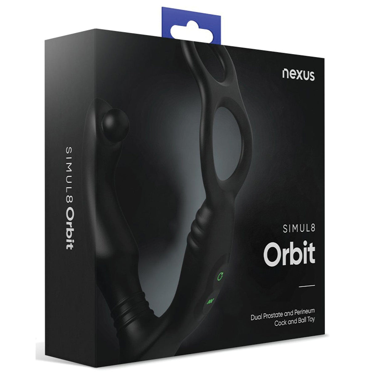 Nexus - Simul8 Orbit Edition Dual Prostate and Perineum Cock and Ball Toy (Black) NE1083 CherryAffairs
