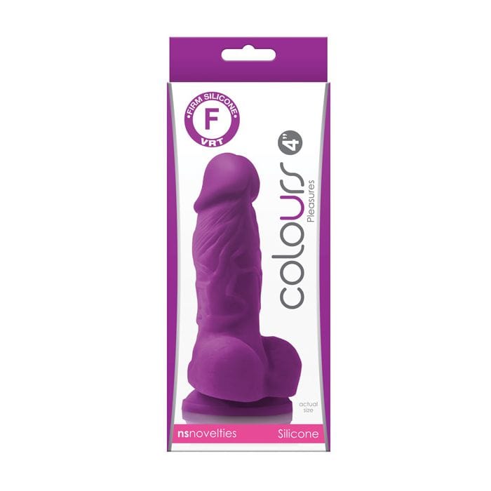 NS Novelties - Colours Pleasures Dong with Balls and Suction Cup Dildo 4" CherryAffairs