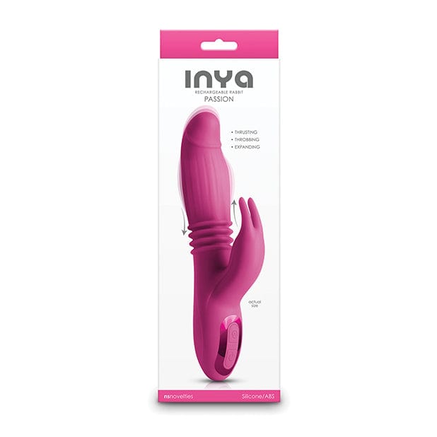 NS Novelties - INYA Passion Thrusting Throbbing Expanding Rabbit Dildo (Pink) NS1160 CherryAffairs