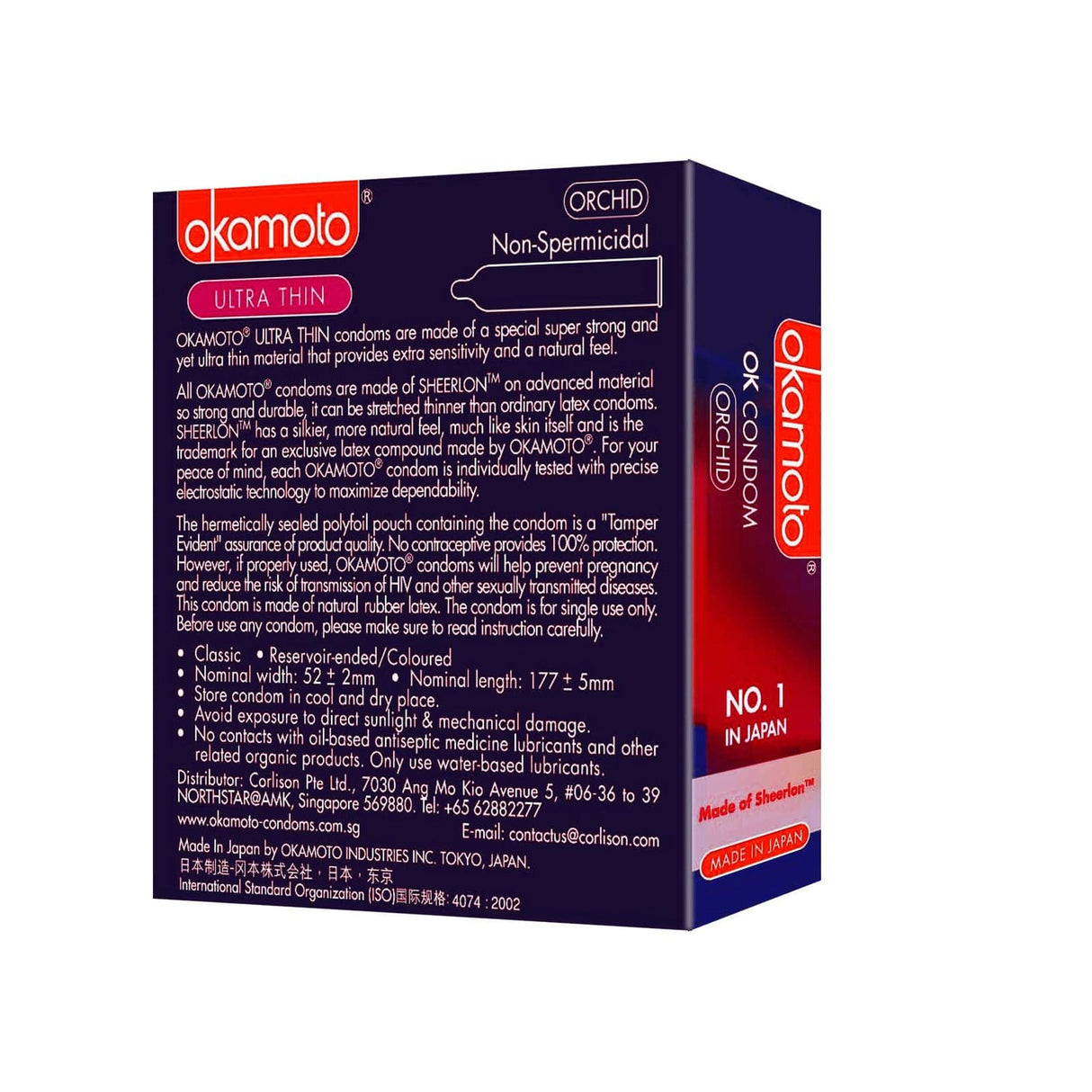 Okamoto - Orchid Ultra Thin Condoms - CherryAffairs.sg