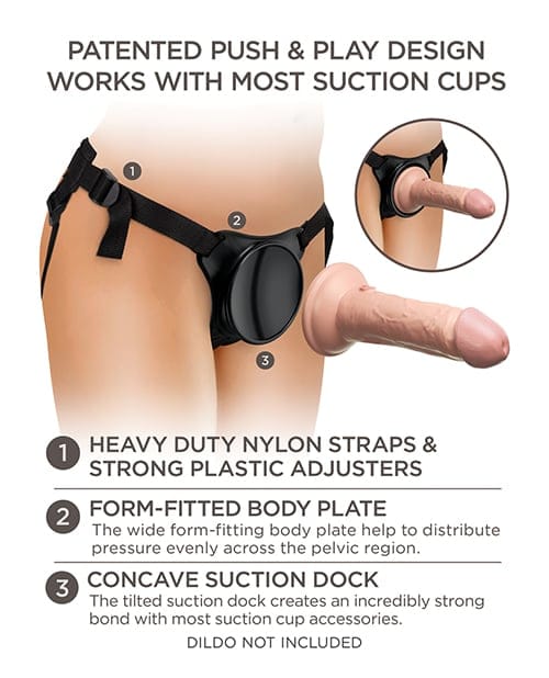 Pipedream - King Cock Elite Beginners Body Dock Strap On Harness (Black) PD2066 CherryAffairs