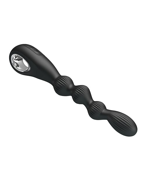 Pretty Love - Federer Rechargeable Beaded Anal Vibrator (Black) PL1158 CherryAffairs