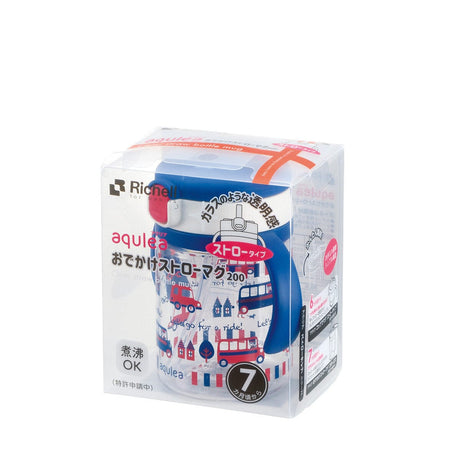 Richell - Aqulea Clear Tritan Sippy Straw Baby Water Bottle Mug    Baby Water Bottle