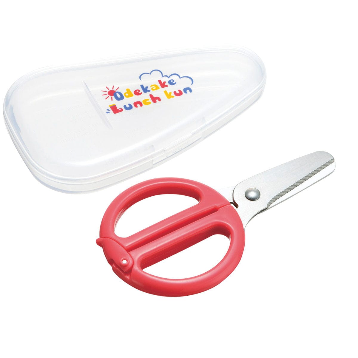 Richell - Odekake Lunch Kun Scissors for Baby Food with Storage Case    Baby Food Scissors