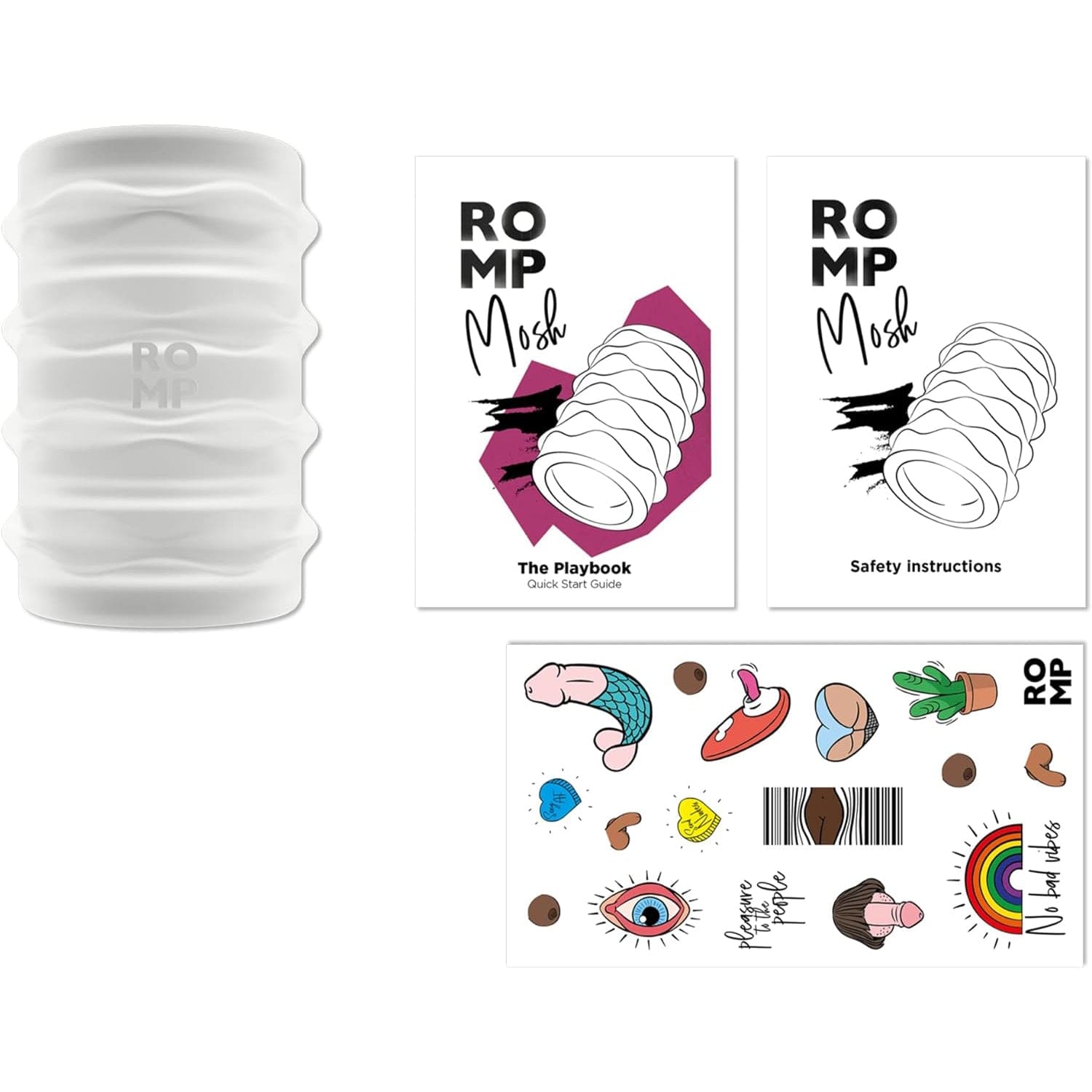 Romp - Mosh Stroker Masturbator (White) RM1010 CherryAffairs