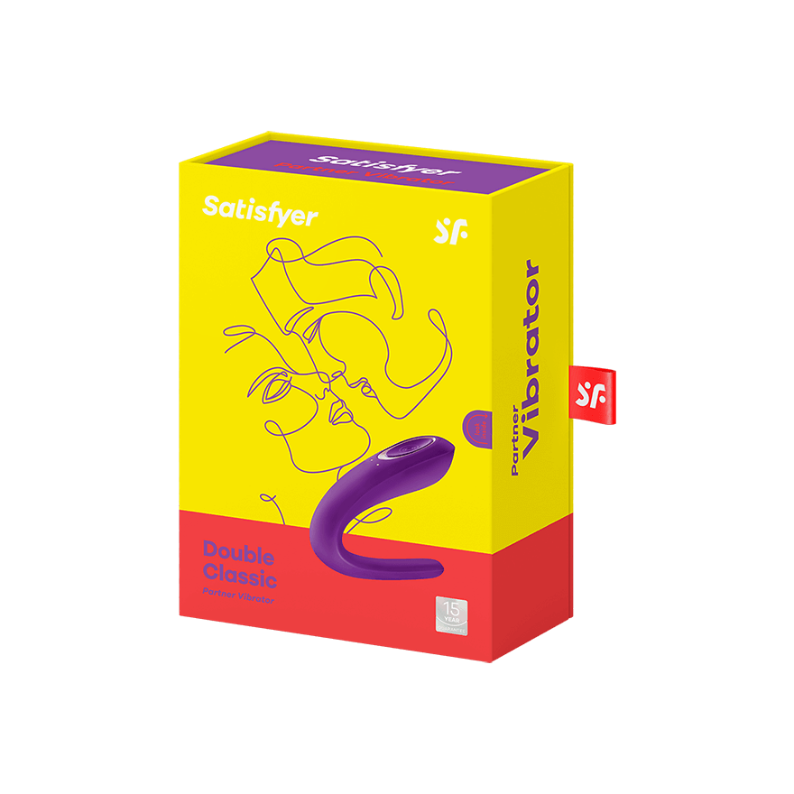 Satisfyer - Double Classic Partner Couple's Vibrator (Purple) - CherryAffairs.sg