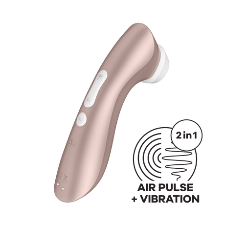 Satisfyer - Pro 2+ Air Pulse Vibration Rechargeable Clitoral Air Stimulator (Rose Gold) STF1050 CherryAffairs